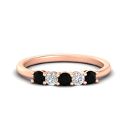 0.50-carat-5-stone-diamond-and-black-diamond-basket-prong-wedding-anniversary-band-in-rose-gold-FDENS141ROBGBLACKANGLE3-0.50CT-NL-RG